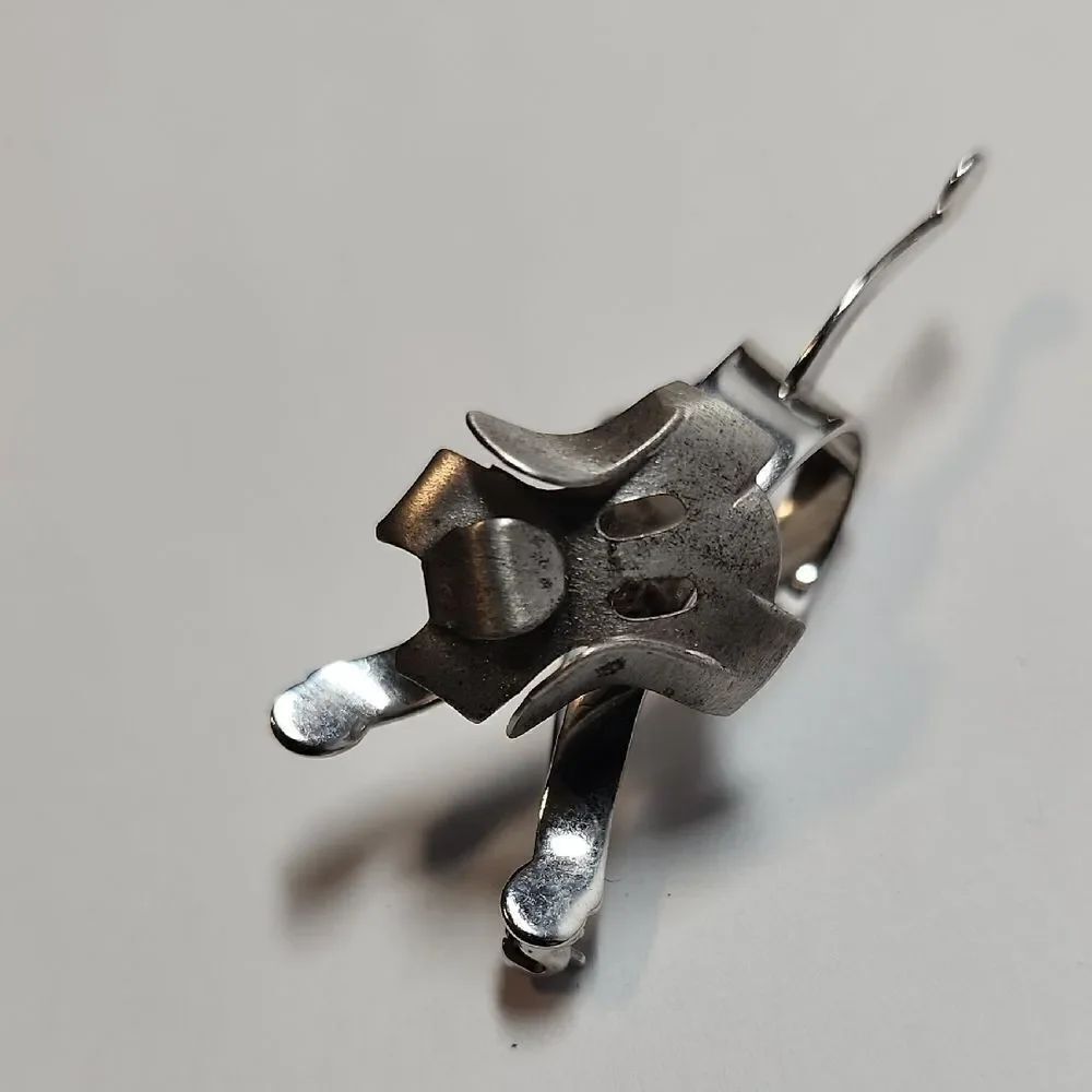 Vintage Sterling Silver "Beau" Movable Dog Head Pin - Nice Rare Discontinued